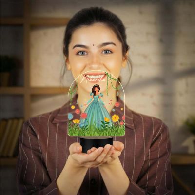 Personalized Princess Night Lamp for Girls Room Decor Customized Name LED Lamp Birthday Return Gift Warm White Light Gift for Kids, Girls & Friends